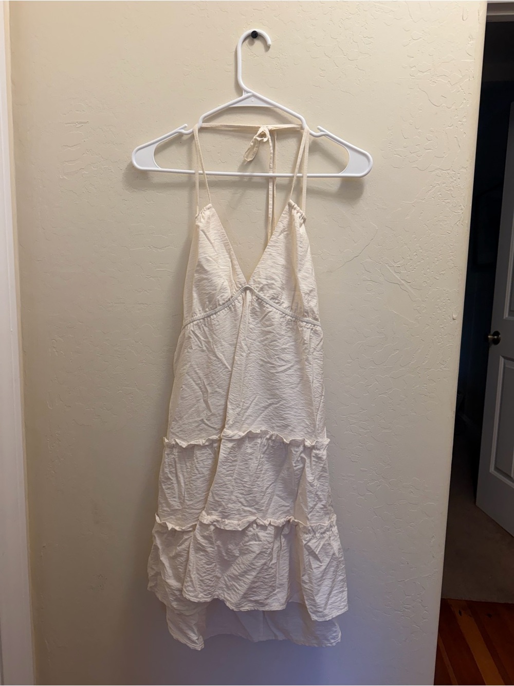 wild fable Cream Tiered Halter Slip Dress